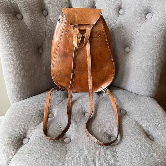 IBIZ Brown Vintage Leather Backpack